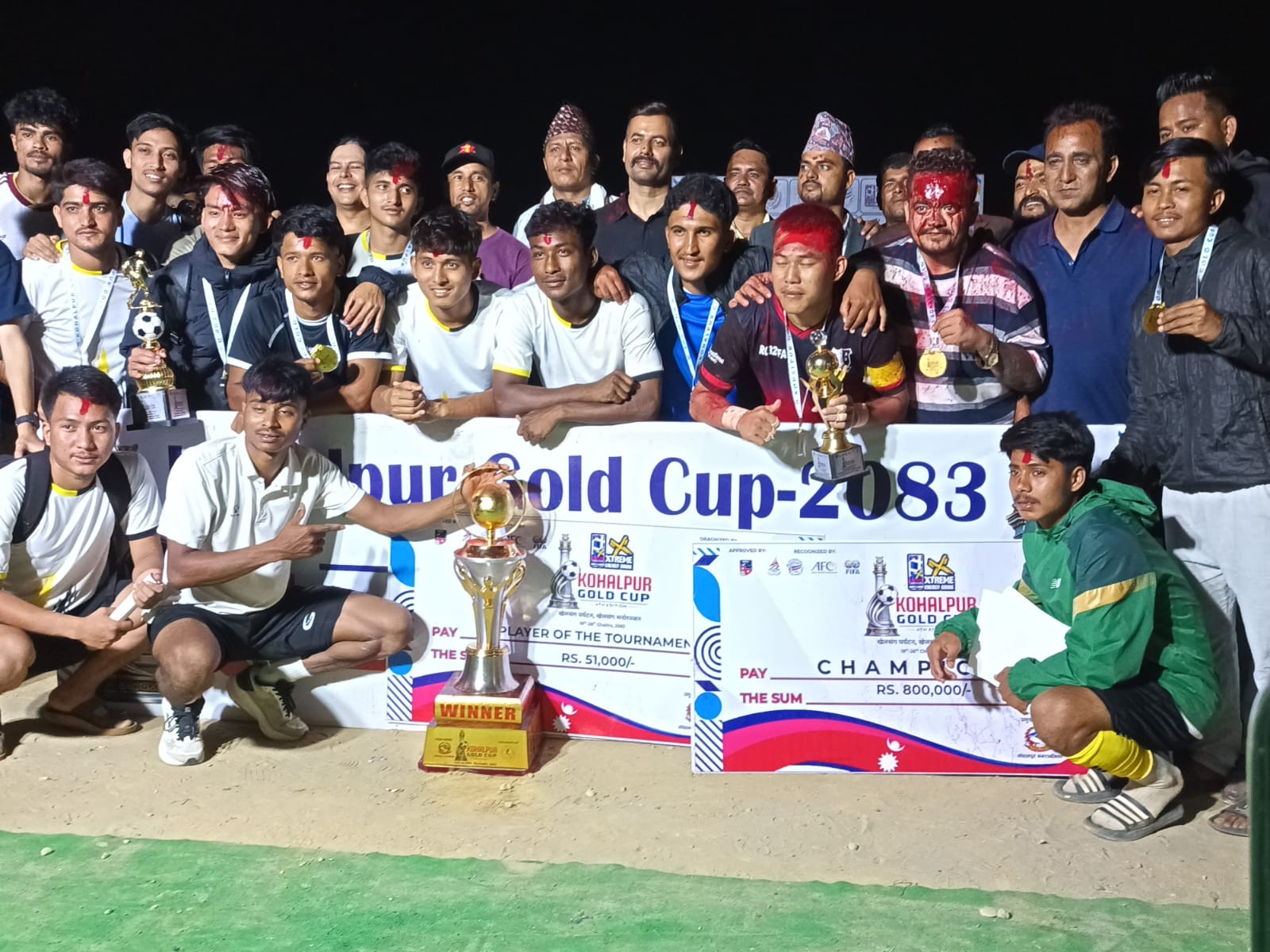 कोहलपुर साहारा क्लबलाई चौथो कोहलपुर गोल्डकपको उपाधि